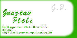 gusztav pleli business card